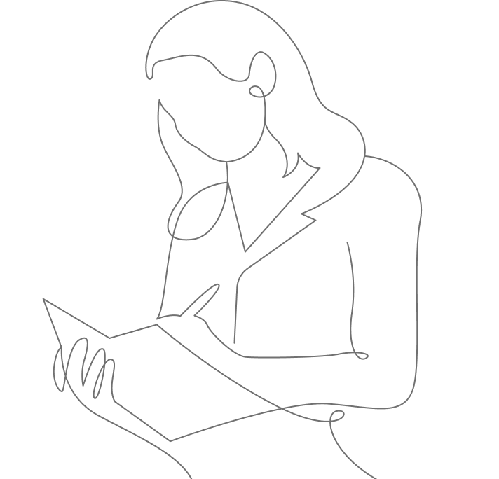 ノートに書く女性のイラスト