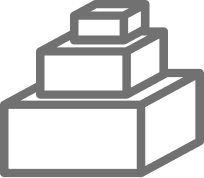 箱が積み重なったアイコン