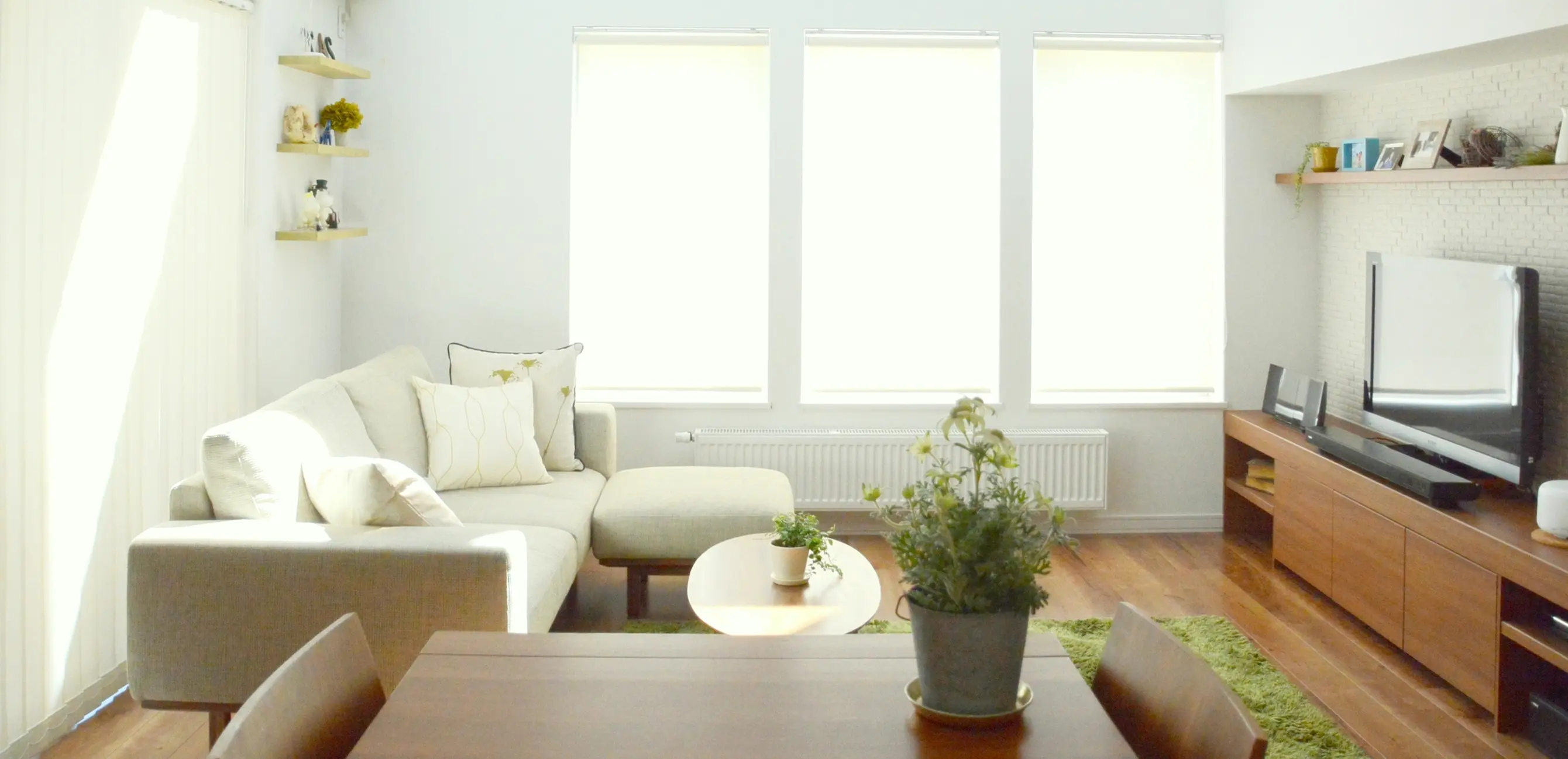 川村家の美しいリビング空間